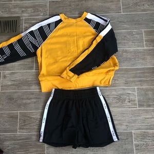 Black and yellow shirt set